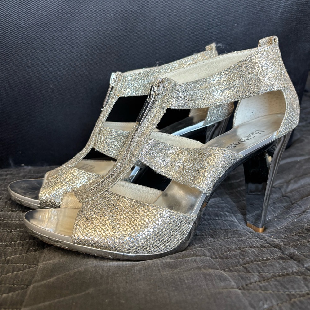 Michael Kors Sparkly silver heels- size 9- never worn